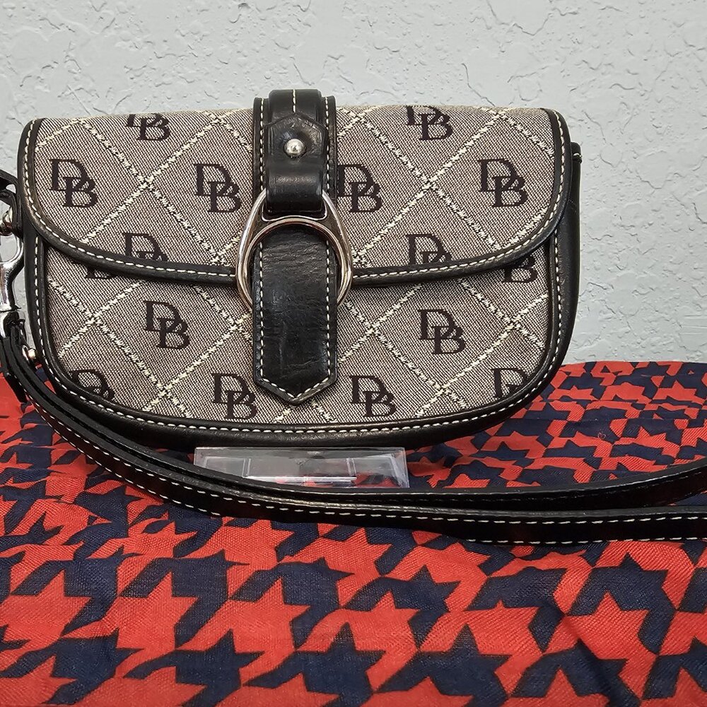 Dooney and Bourke Monogram Wristlet Small EUC COA